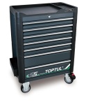 Тележка инструментальная 7 ящиков, cтолешница из пластика TOPTUL TCAR0703