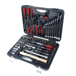 Набор инструментов 90 предметов слесарно-монтажный 1/4",1/2" 6-ти гранных в кейсе JTC