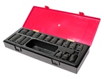 Набор головок торцевых 1/2" 6-ти гранных 10-24мм ударных 16 предметов в кейсе JTC