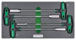 Набор торцевых ключей с Т-образной рукояткой 8,10,12,13 мм, 4 пр в мягком ложементе TOPTUL  GEA0410