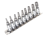 Набор бит-головок 1/4" TORX 5-ти гранных TS10H-TS50H 9 предметов JTC