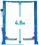 Подъемник двухстоечный 6 т, верхняя синхронизация, 380 В, синий NORDBERG N4122HE-6B_380