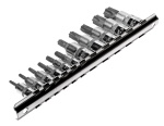 Набор головок торцевых 1/4"-3/8" TORX Т10Н-Т60Н с отверстием 11 предметов JTC