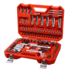 Набор инструментов 114 предметов слесарно-монтажный 1/2",1/4" 6-ти гран.в кейсе JTC